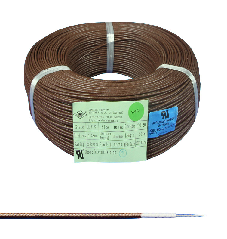 20AWG UL3122 Glass Braided Silicone Electrical Cable Wires