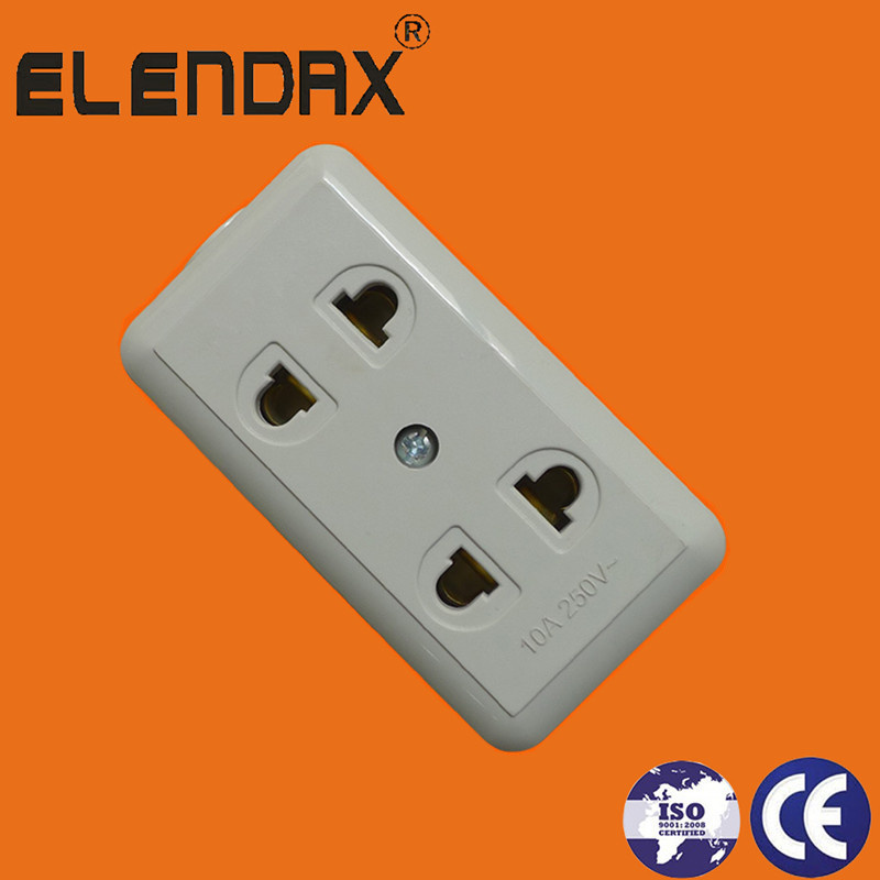 Surface Type 2 Gang Convenience Outlet 10A 250V (AE7002)
