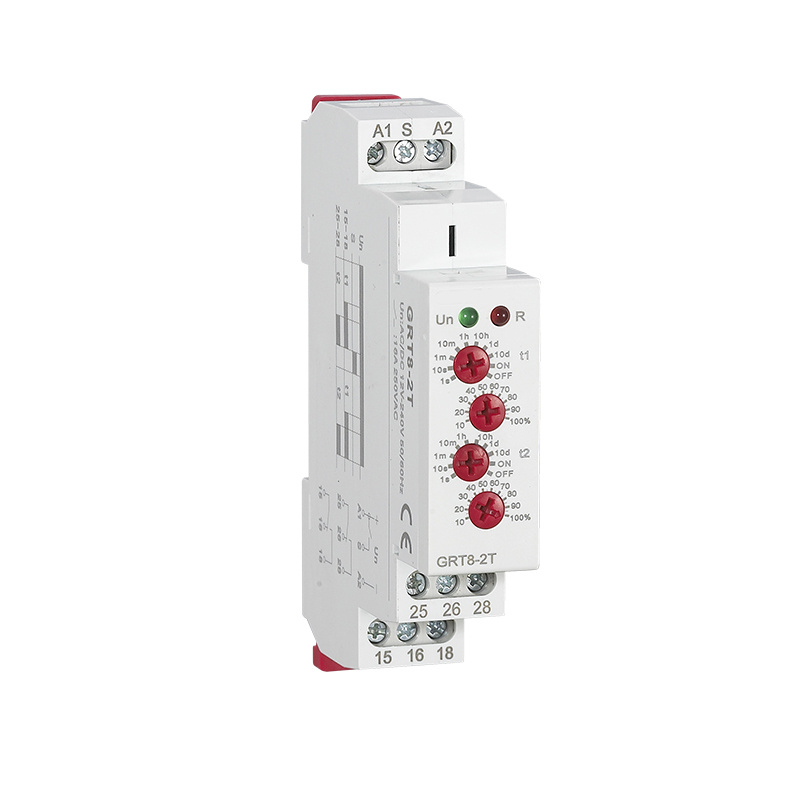 Multi-Function DIN Rail Double Delay Time Relay 16A Industrial Control Auto Timer Relays Time Delay