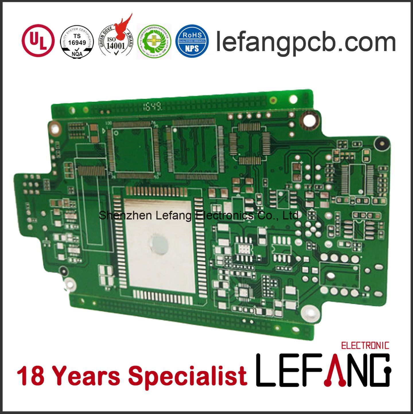 Multilayer Communication PCB Board with HASL Finish