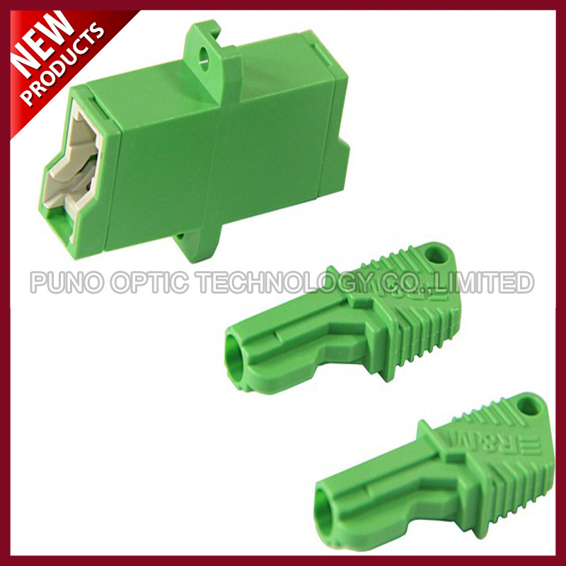 Manufactured Plastic Fiber Optic E2000 APC Singlemode Adapter