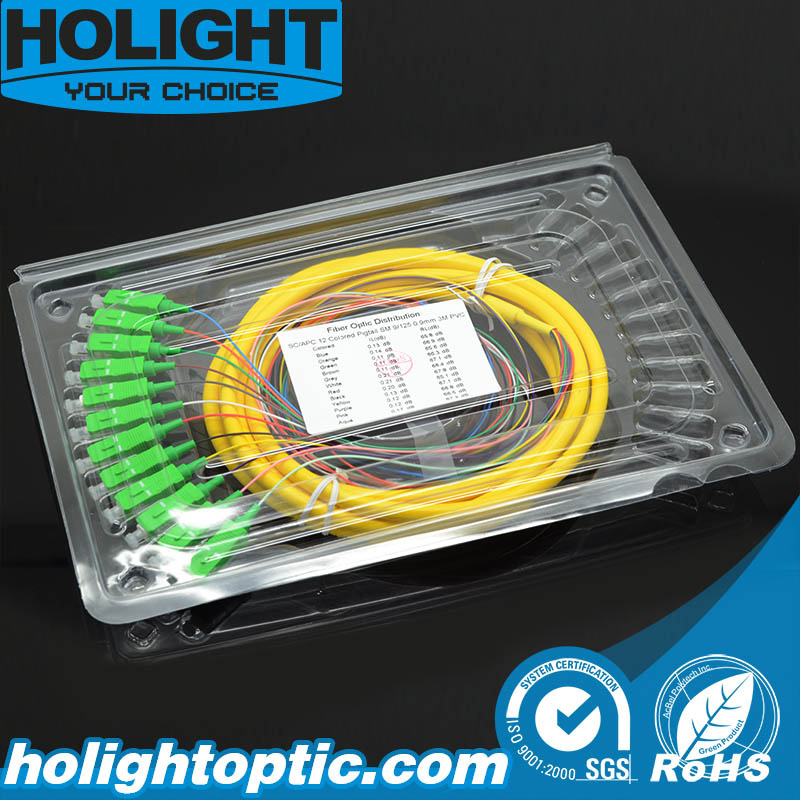 Fiber Pigtail for 12 Core Sc/APC Cable