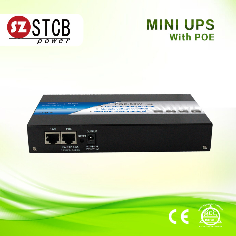 8800mAh Lithium Battery Long Time Backup Mini UPS with Poe 24V