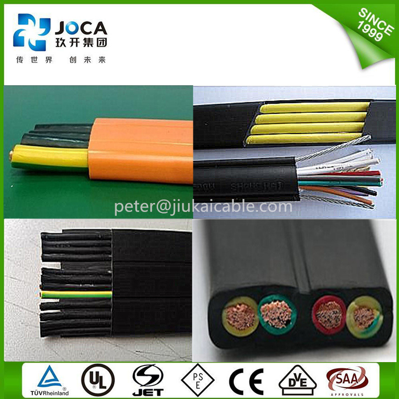 Copper Core PVC Insulation Flat Electrical Elevator Crane Hoist Cable