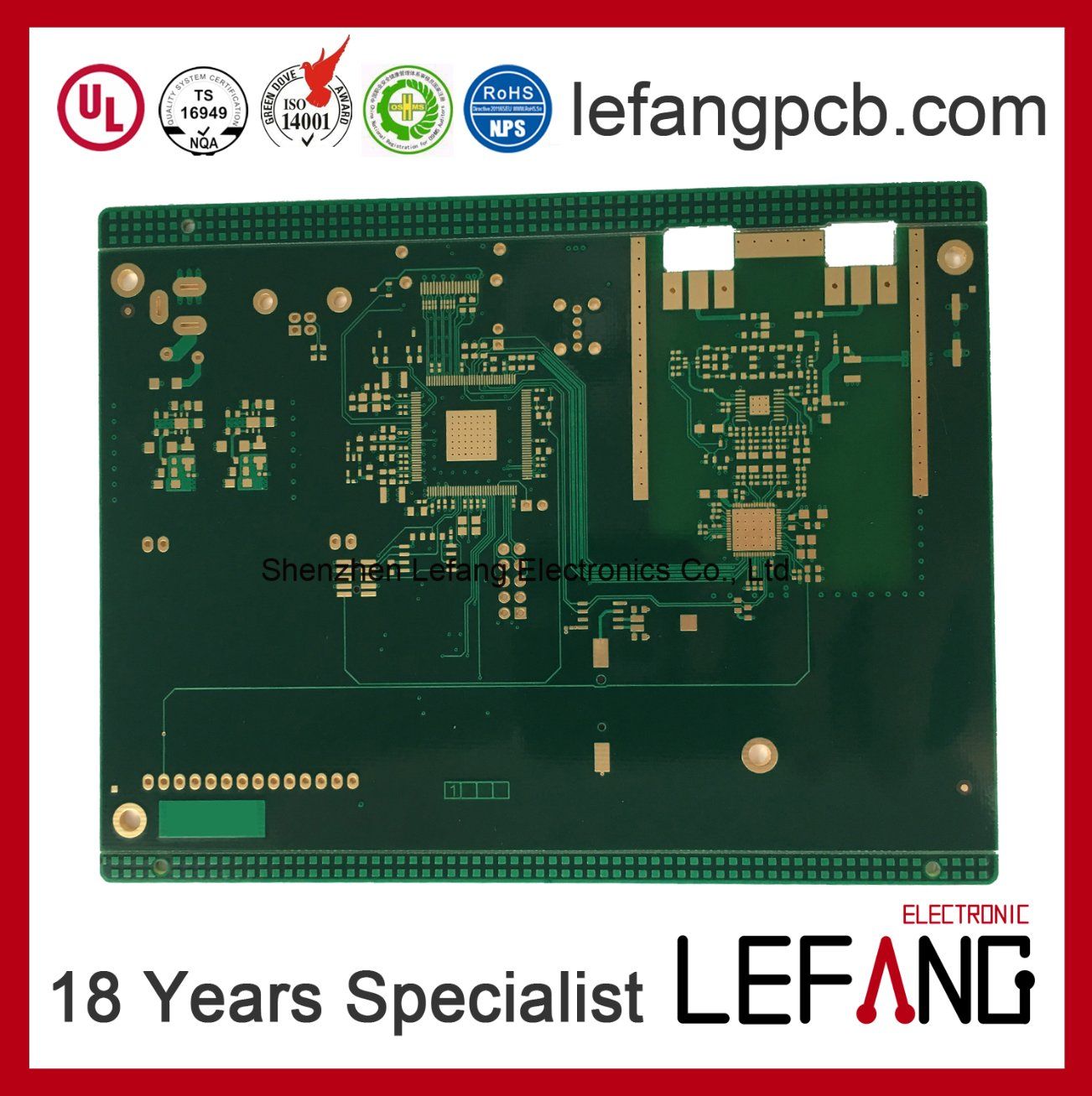 10 Layers Circuit Board PCB Manufacturer with RoHS Compliance