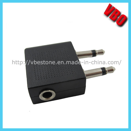 1 to 2 Airplane 3.5mm Dual Pin Adapter, Airline Adapter