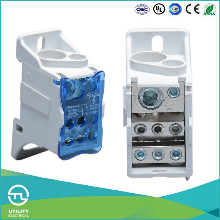 Utl 2-in 6-out Power Distributor DIN Rail Terminal Block Jut11-160