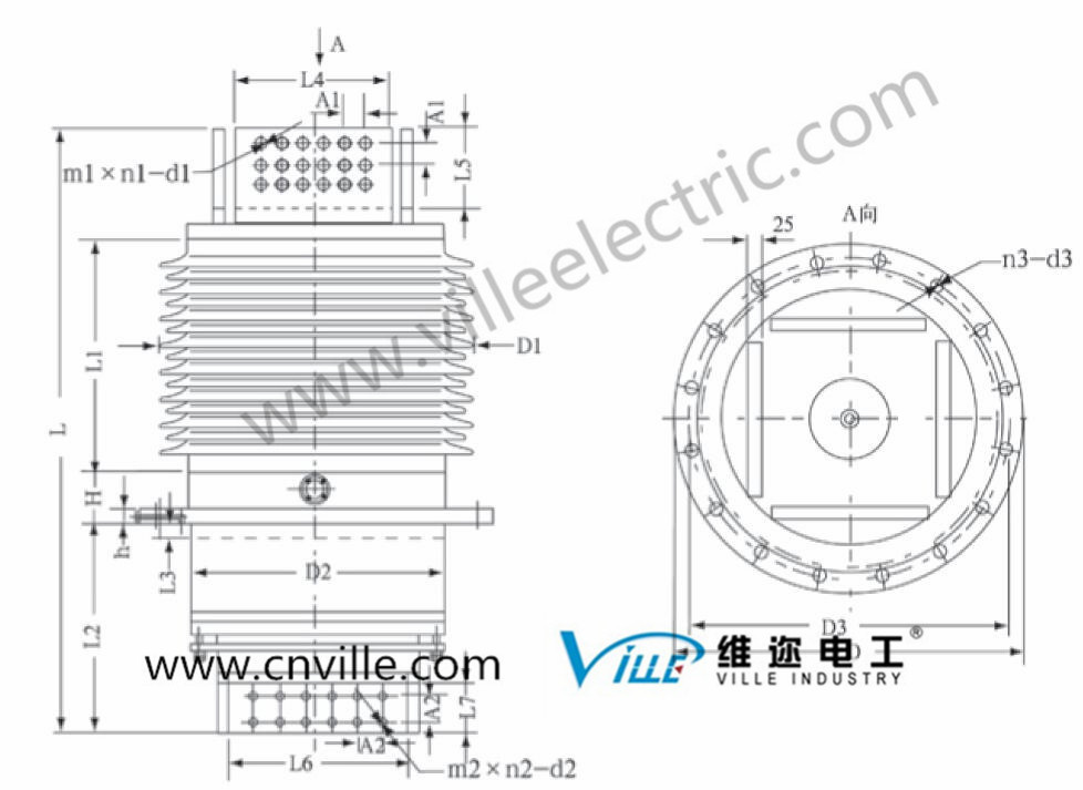 40.5kv High Current Oip Condenser Transformer Bushing