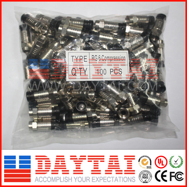 DC~1000MHz Frequency RG6 CATV Compression Connector