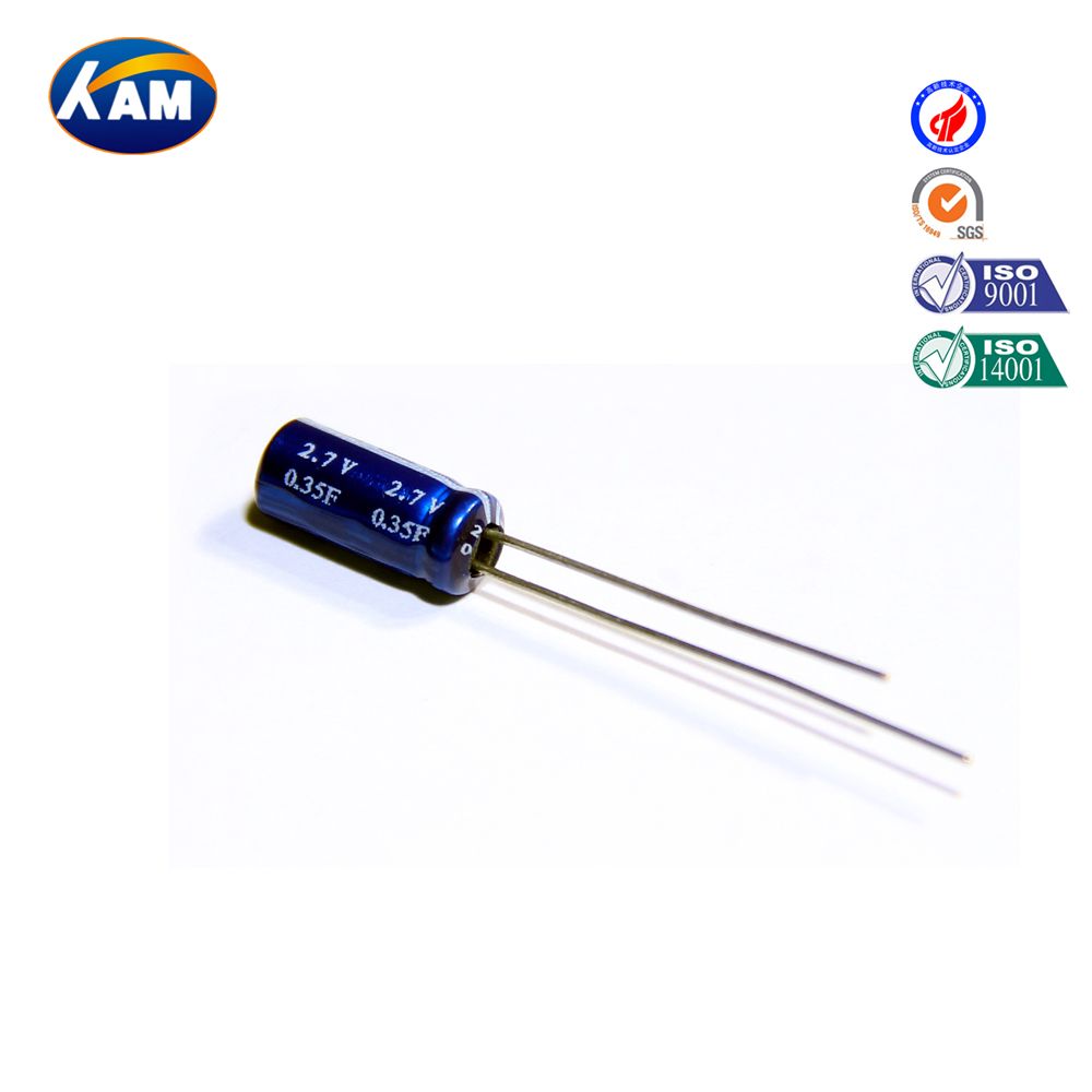 Super Capacitor 2.7V 0.35f Winding Series Kamcap Farad Capacitor High Quality with RAM Car Recorder Intelligent Instrumentation UPS Toy Vacuum Switch Sue
