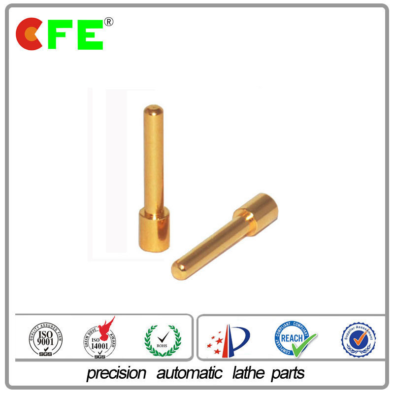 CNC Precision Lathe Parts with Gold Plating