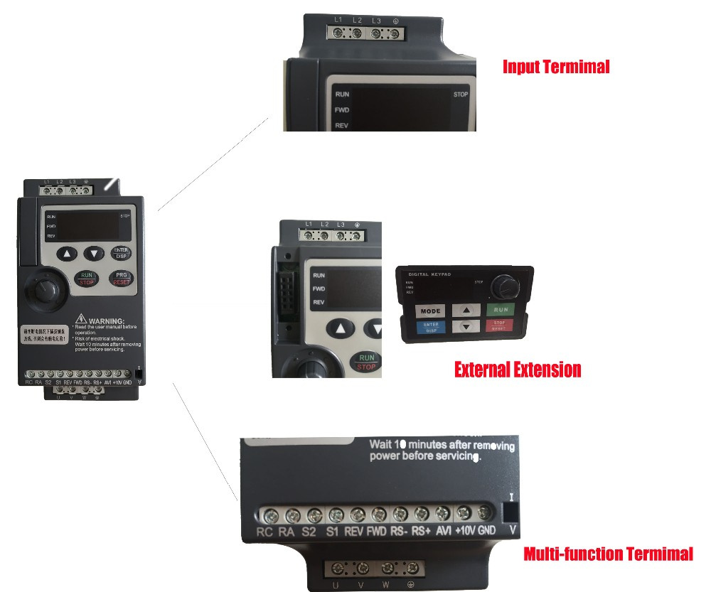 Compact Size AC Drive Frequency Inverter for Conveyor Belt