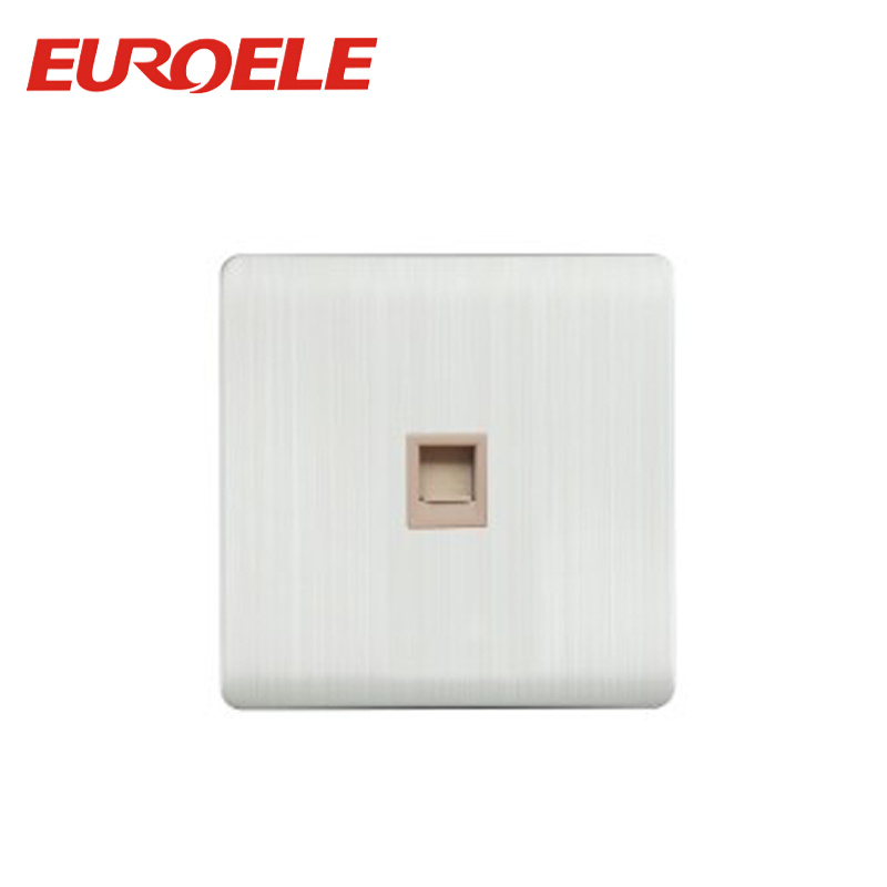 China Brushed White Tel and Data Socket