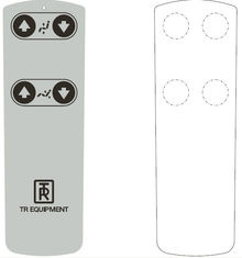 White Light Weight Tactile Membrane Switch Control Overlay with Silk Screen Printed