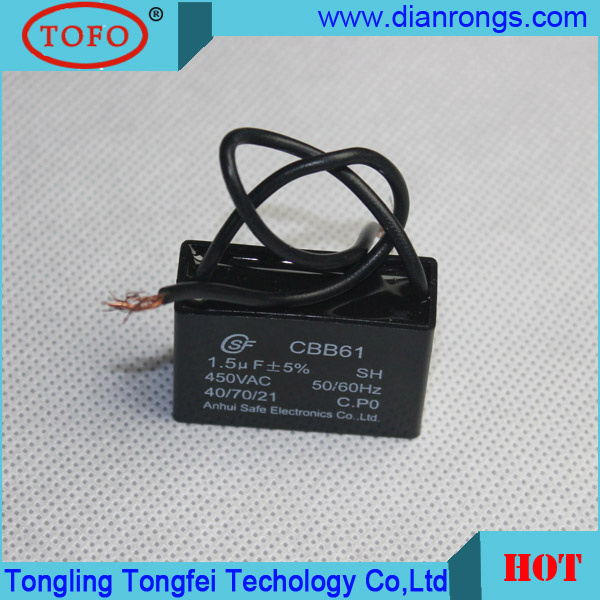 1.5mfd 450VAC Cbb61 Fan Capacitor