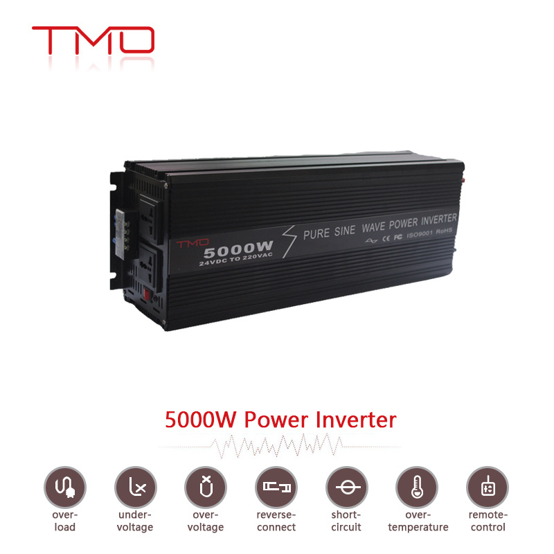 Reliable 5000W 24V 48V 120V 220V High Frequency LED Display off Grid DC to AC Voltage Converter Home Power Supply True Pure Sine Wave Solar Power Inverter