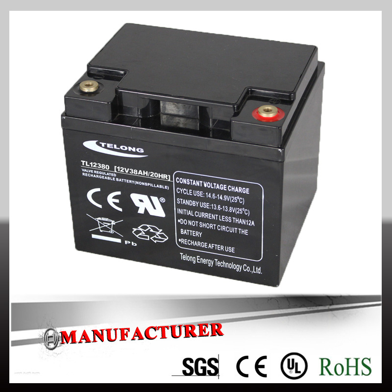 12V 38ah Deep Cycle UPS Battery for UPS Battery Cabine