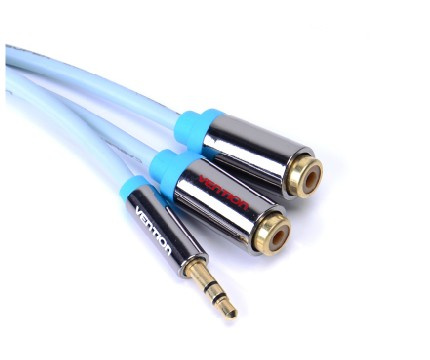 High Quality Y Cable 2RCA Female to 3.5mm Stereo Cable