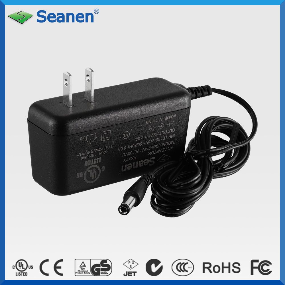 Customized 100-240V AC 12V 2A UL DC Laptop Switching Power Adapter