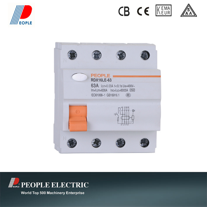 RCCB Electronic Type 63A Rdx16le-63 4p