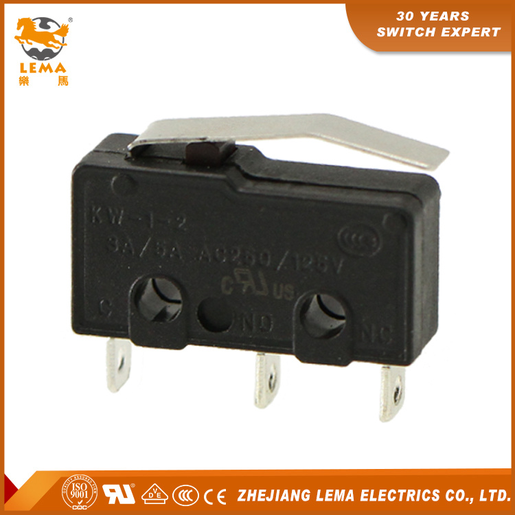 Kw12-13 5A Lever Solder Terminal Mini Micro Switch CCC Ce UL Micro Switch