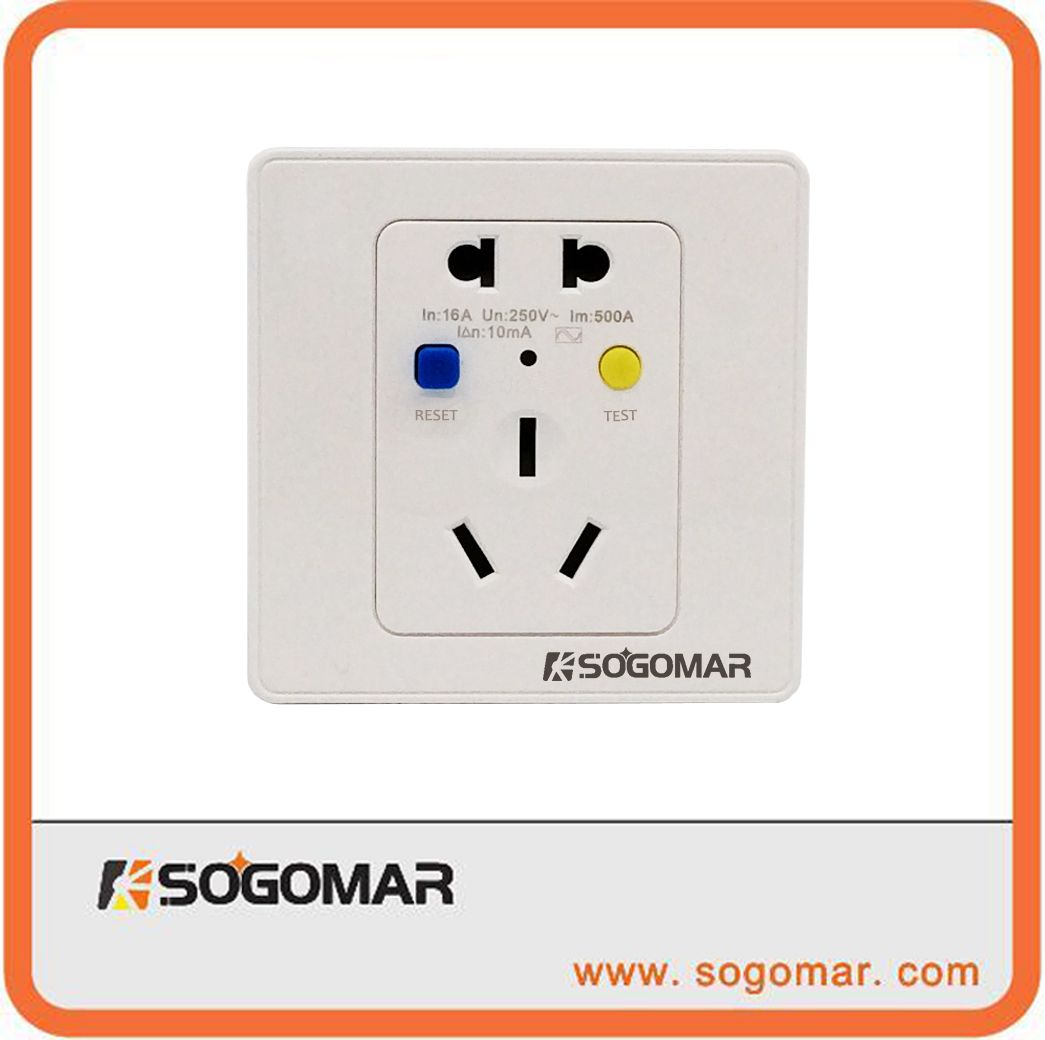 Dk-16A White Electric Leakage Protection Outlet and Socket