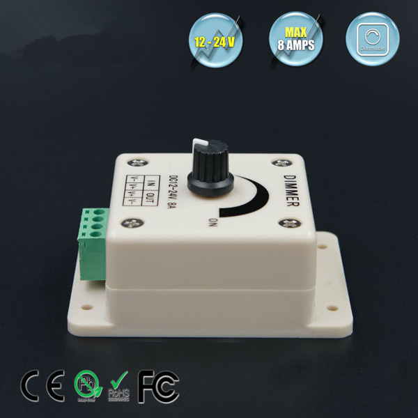 DC5V, 12-24V, Knob Type 1 Channel LED Dimmer