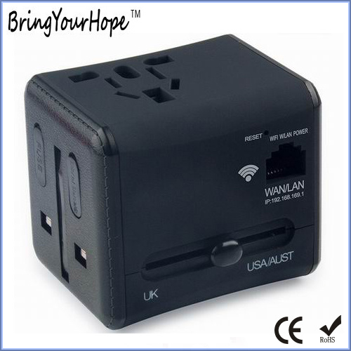 WiFi Travel Adapter with Dual USB Charger (XH-UC-009)