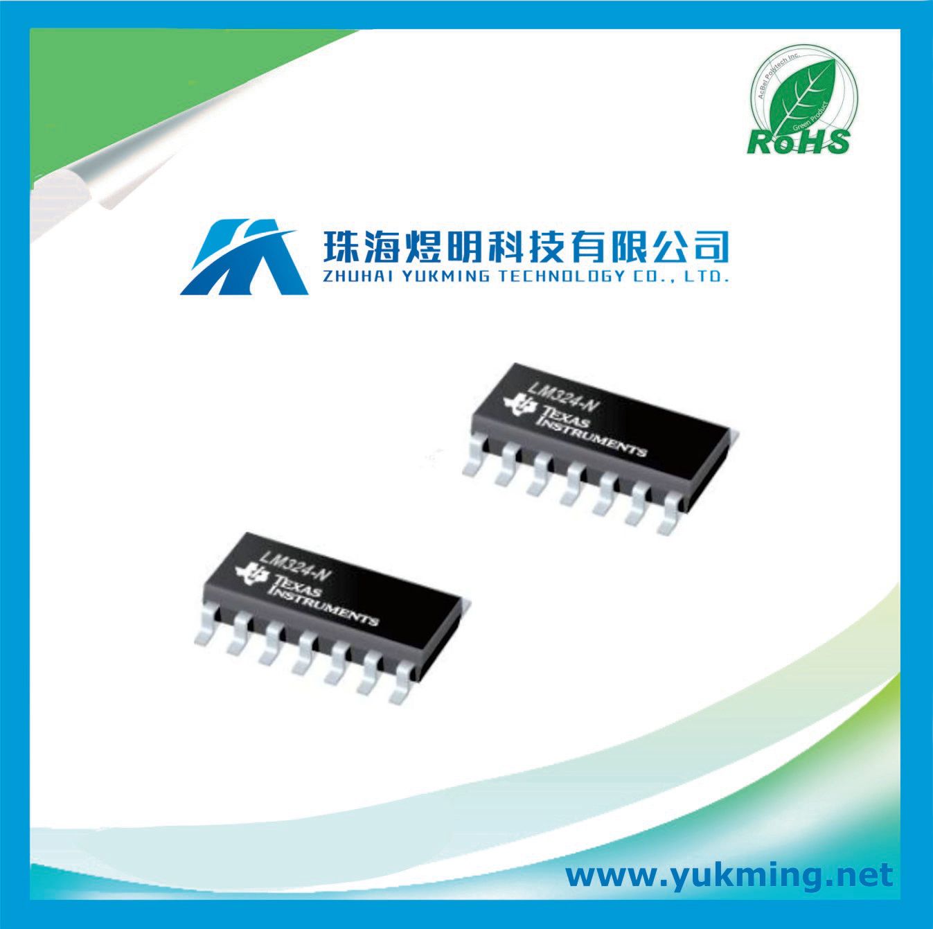 Integrated Circuit of Quad Operational Amplifier IC Lm324n