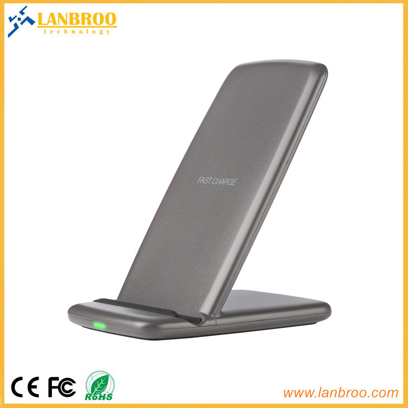 Portable Mobile Fast Wireless Qi Charger Stand Station for Samsung/Apple iPhone 8/X/8 Plus