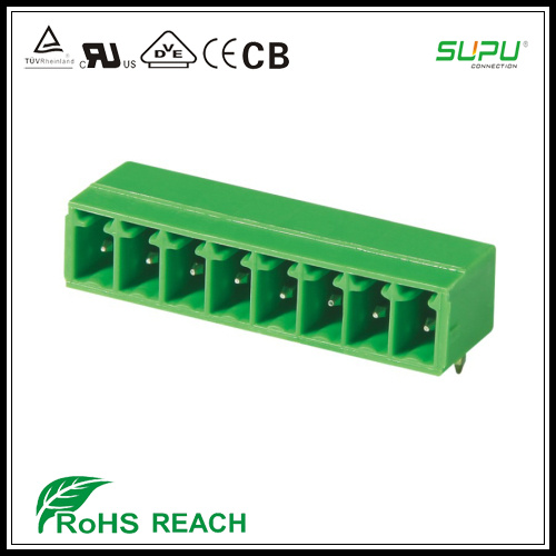 3.5/3.81mm Pitch Male Connector with Angled Pin