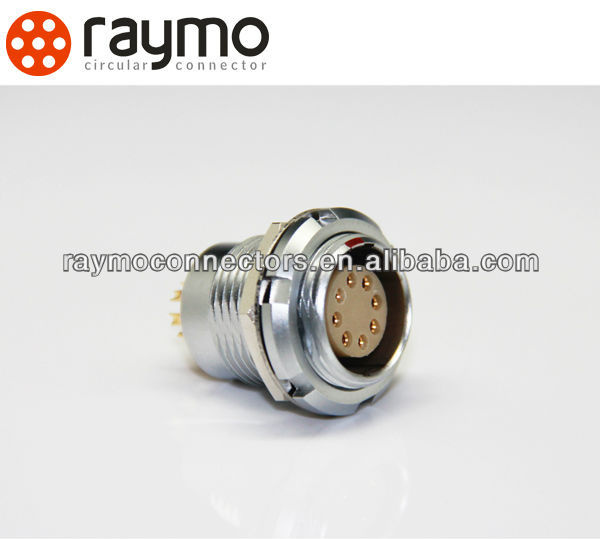 Raymo Lemoe Compatible Connector 8 Pin Fixed Socket ECG Metal Circualor Connector / 8 Pin Connector