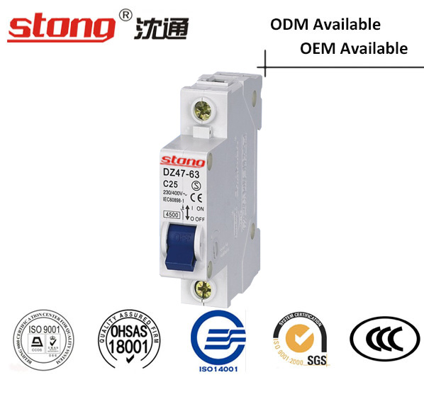 Mini Vacuum Circuit Breaker Dz47-63 Lighting Loop Protection