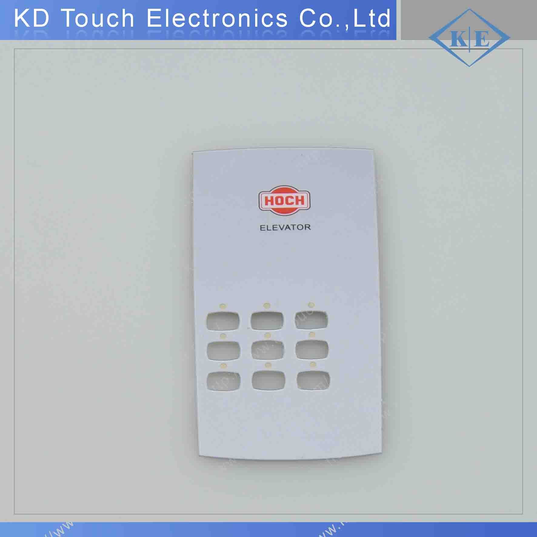 PC Membrane Panel Overlay for Elevator with LEDs