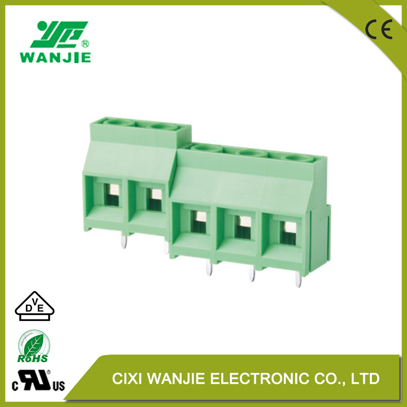 PCB Screw Terminal Block Male Female Connector with High Voltage Current Wj950, Pitch 9.5mm