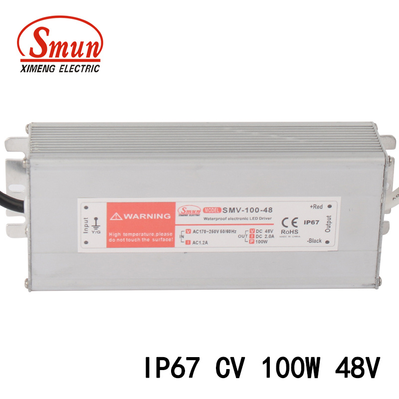 48VDC 0-2.1A 100W Output Waterproof Constant Voltage LED Driver