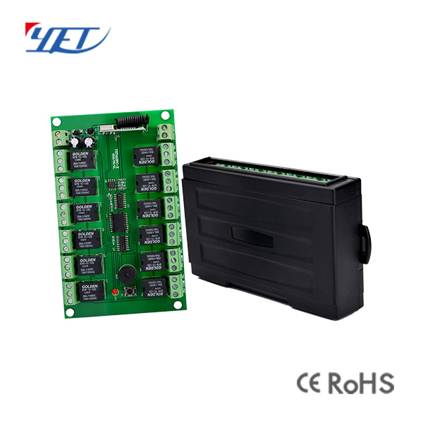 12 Channels Wireless Receiver for Garage Door Remote Control Receiver Yet412PC-X