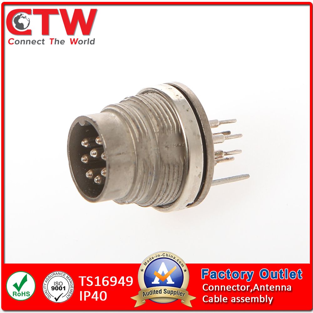 M16 Male Panel Side Connector