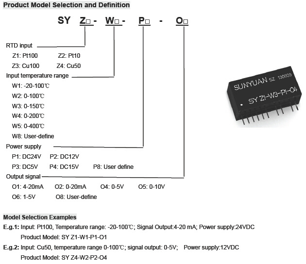 Rtd P100 PT1000 to 4-20mA Isolation Signal Converter