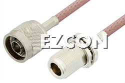 N Male to N Female Bulkhead Cable