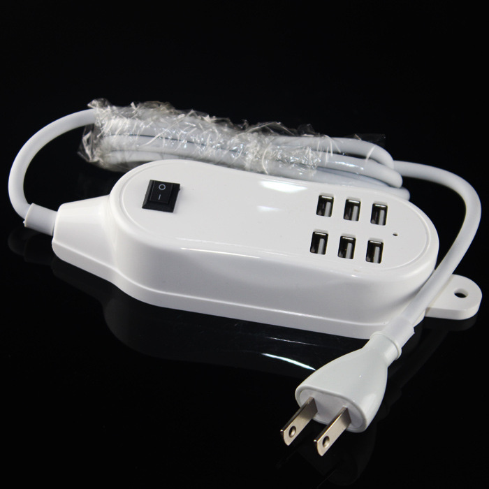 Smart Power Socket 6 Port USB Charger Station Multi Charger