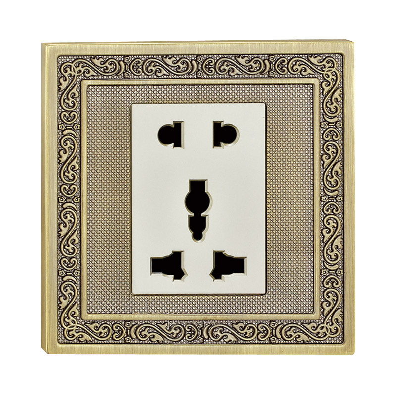 BS Office Socket with Brass Faceplate