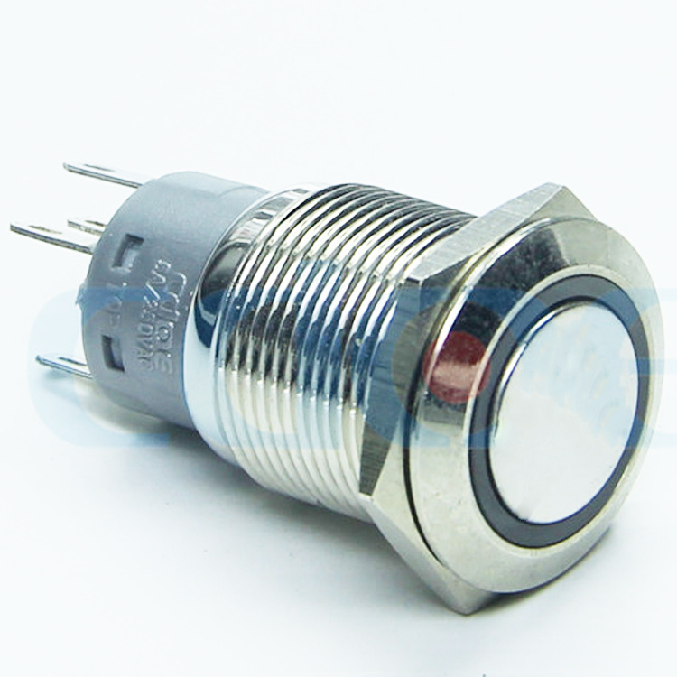 Anti-Vandal Metal LED Illuminated Push Button Switch