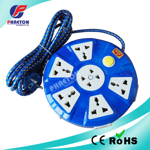 Round European 7way Extension Socket Universal Socket