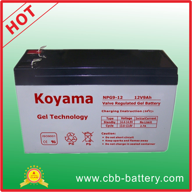 9ah 12V Gel Battery for UPS