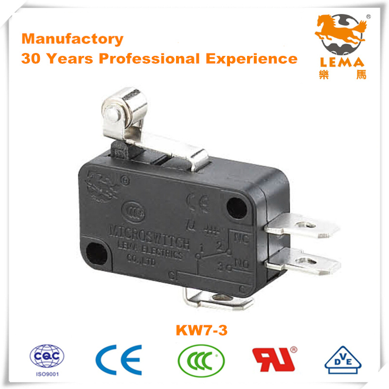Lema Kw-7-3 Short Roller Lever CCC CE UL VDE Micro Switch