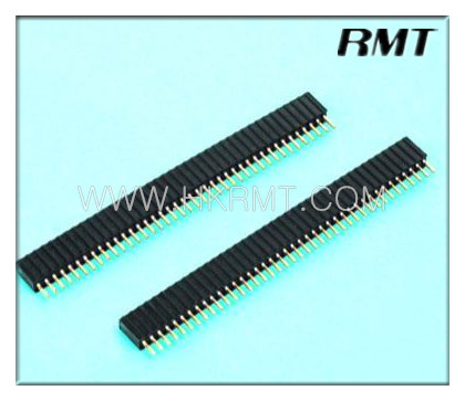 Female Header 1.27mm Single 180 Degree
