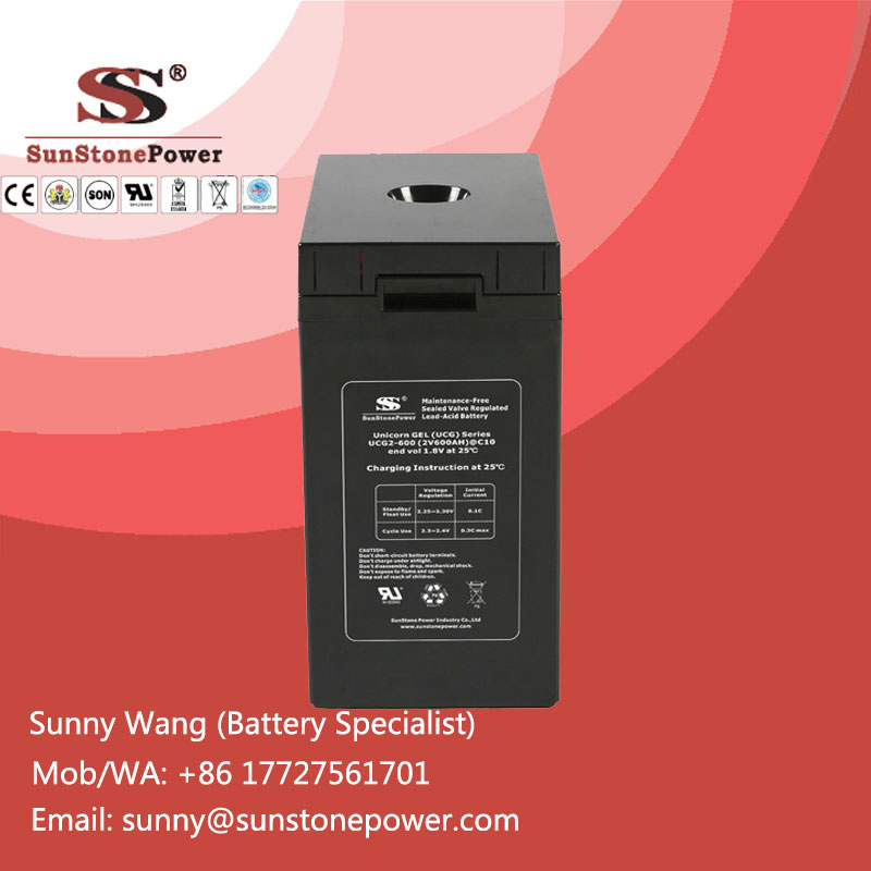 Rechargeable 2V 600ah Deep Cycle Gel Solar Power Battery