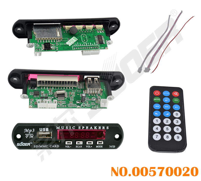 Suoer 12V MP3 Decoder Board with Controller