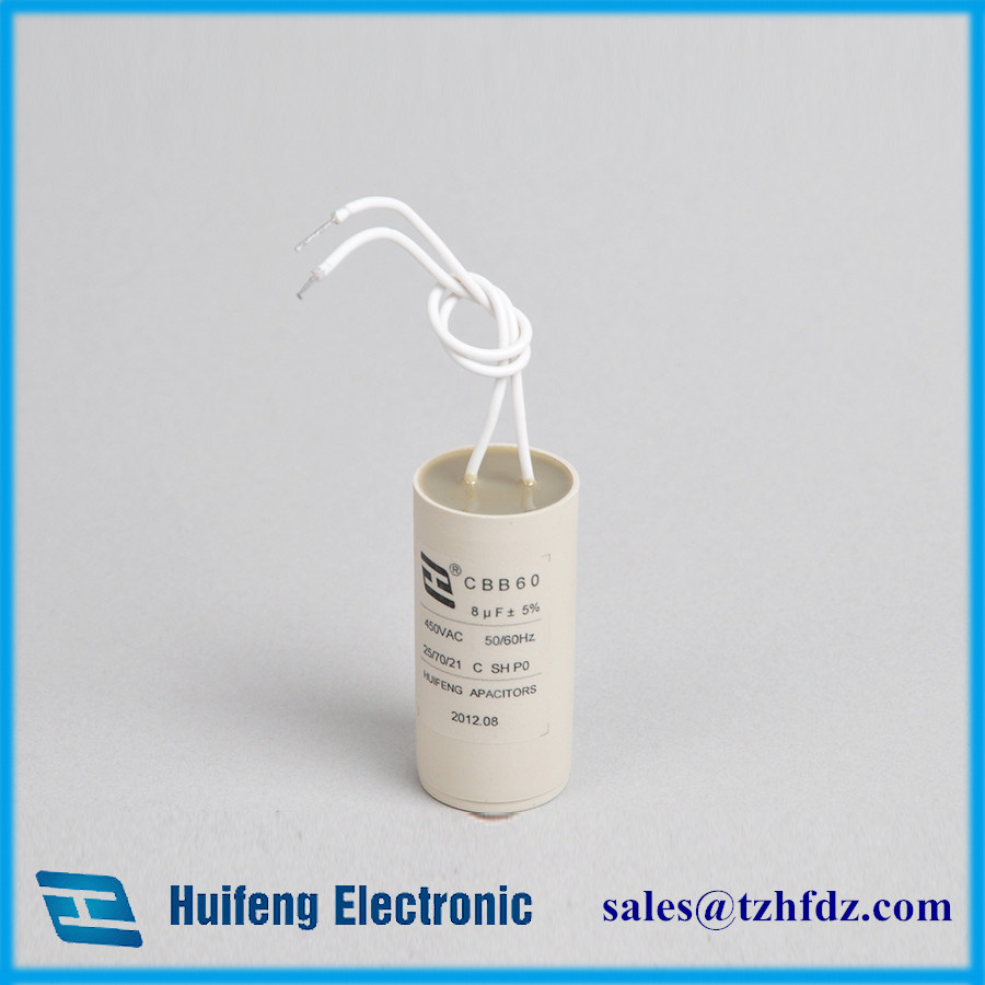 Cbb60 Motor Run Capacitor with Wires